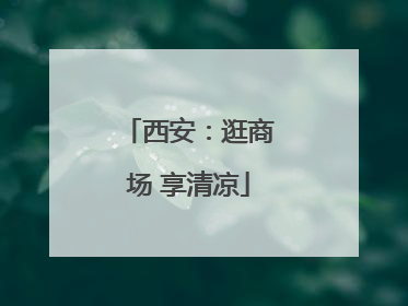 西安：逛商场 享清凉