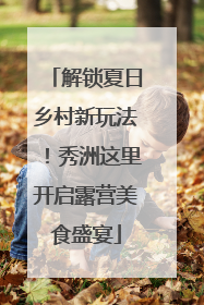 解锁夏日乡村新玩法！秀洲这里开启露营美食盛宴