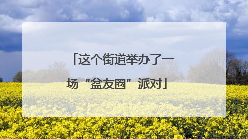这个街道举办了一场“盆友圈”派对