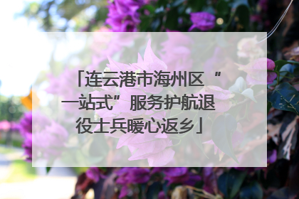 连云港市海州区“一站式”服务护航退役士兵暖心返乡