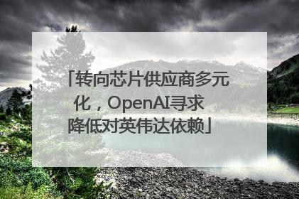 转向芯片供应商多元化，OpenAI寻求降低对英伟达依赖