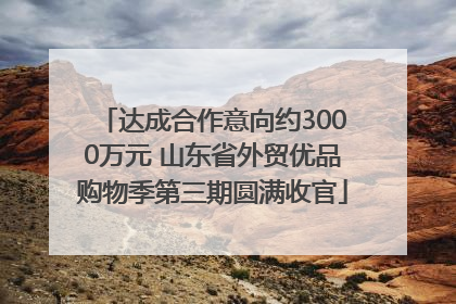 达成合作意向约3000万元 山东省外贸优品购物季第三期圆满收官