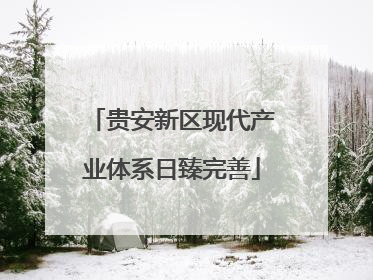贵安新区现代产业体系日臻完善