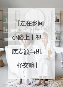 走在乡间小路上丨祁底麦浪与机杼交响