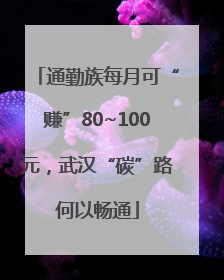 通勤族每月可“赚”80~100元，武汉“碳”路何以畅通