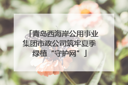 青岛西海岸公用事业集团市政公司筑牢夏季绿植“守护网”
