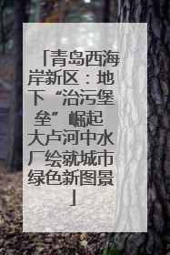 青岛西海岸新区：地下“治污堡垒”崛起 大卢河中水厂绘就城市绿色新图景