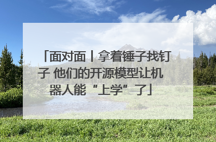 面对面丨拿着锤子找钉子 他们的开源模型让机器人能“上学”了