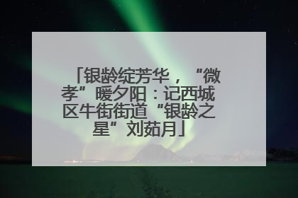 银龄绽芳华，“微孝”暖夕阳：记西城区牛街街道“银龄之星”刘茹月