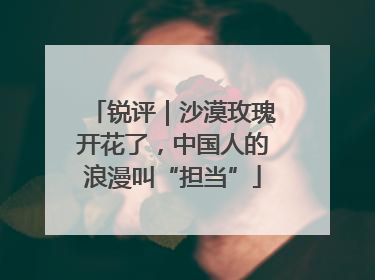 锐评｜沙漠玫瑰开花了，中国人的浪漫叫“担当”