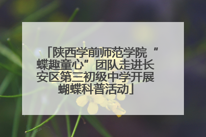 陕西学前师范学院“蝶趣童心”团队走进长安区第三初级中学开展蝴蝶科普活动