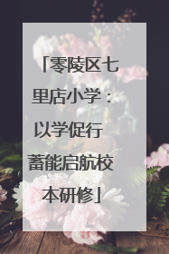 零陵区七里店小学：以学促行 蓄能启航校本研修