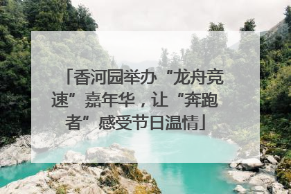 香河园举办“龙舟竞速”嘉年华，让“奔跑者”感受节日温情