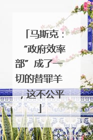 马斯克：“政府效率部”成了一切的替罪羊，这不公平