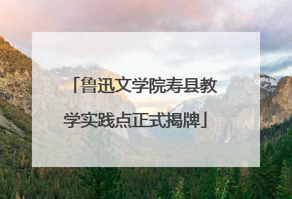 鲁迅文学院寿县教学实践点正式揭牌
