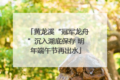 黄龙溪“冠军龙舟”沉入湖底保存 明年端午节再出水