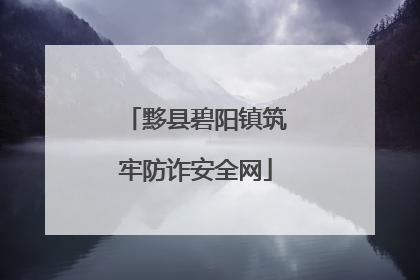 黟县碧阳镇筑牢防诈安全网