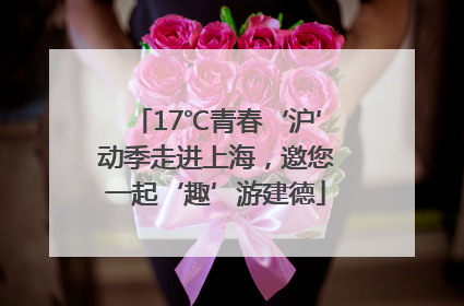 17℃青春‘沪’动季走进上海，邀您一起‘趣’游建德
