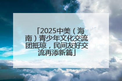 2025中美（海南）青少年文化交流团抵琼，民间友好交流再添新篇