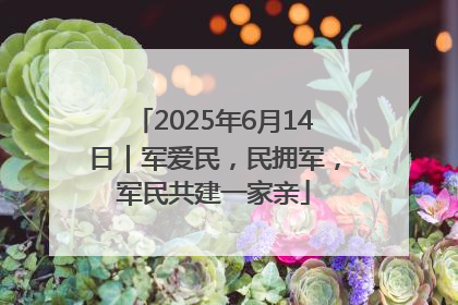 2025年6月14日｜军爱民，民拥军，军民共建一家亲