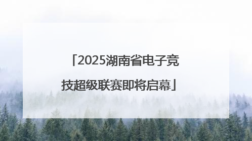 2025湖南省电子竞技超级联赛即将启幕