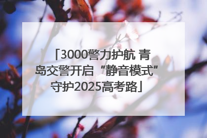 3000警力护航 青岛交警开启“静音模式”守护2025高考路
