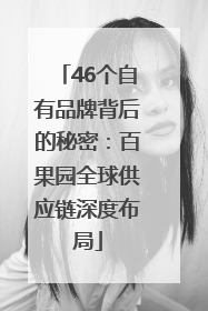 46个自有品牌背后的秘密：百果园全球供应链深度布局