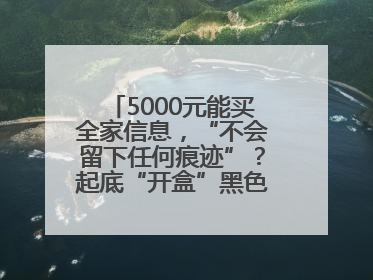 5000元能买全家信息，“不会留下任何痕迹”？起底“开盒”黑色产业链