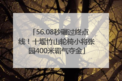 56.08秒碾过终点线！十堰竹山轮椅小将张园400米霸气夺金
