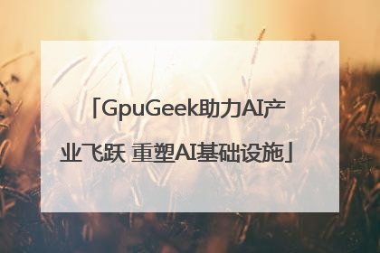 GpuGeek助力AI产业飞跃 重塑AI基础设施