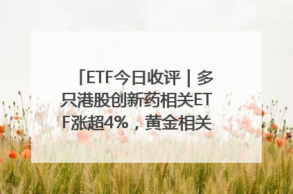 ETF今日收评｜多只港股创新药相关ETF涨超4%，黄金相关ETF跌逾1%