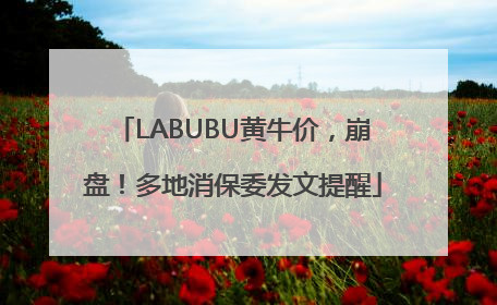 LABUBU黄牛价，崩盘！多地消保委发文提醒