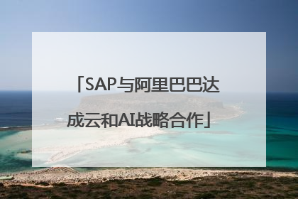 SAP与阿里巴巴达成云和AI战略合作